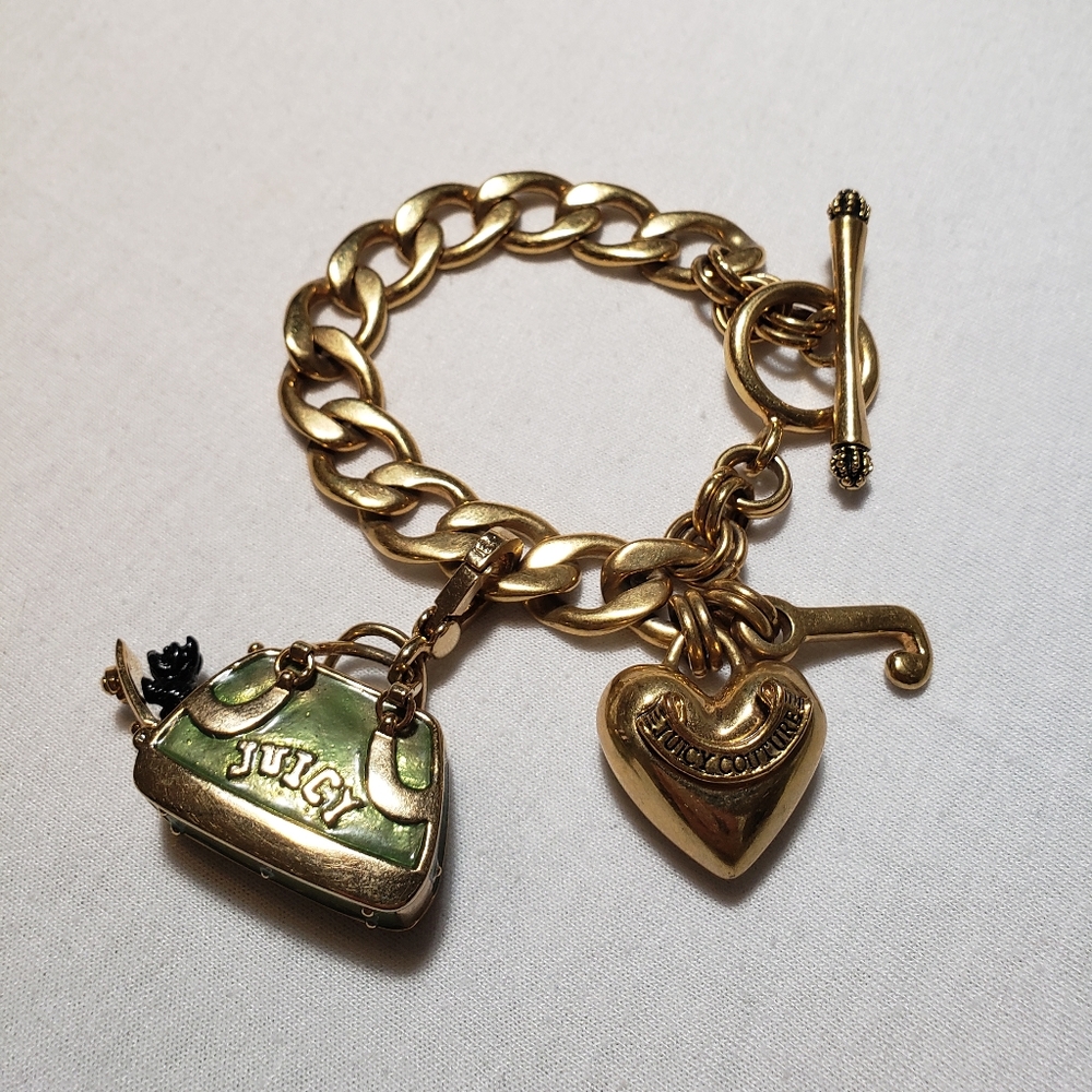 Authentic Juicy Couture bracelet w/ dog bag charm